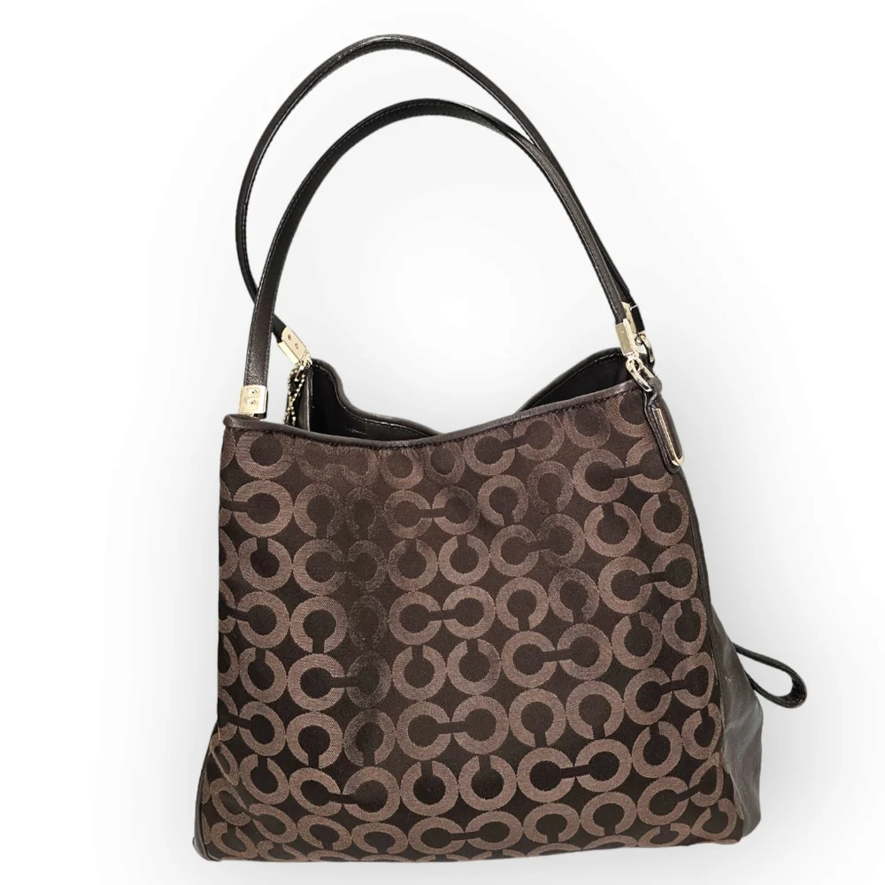 Coach Madison Phoebe Monogram Tote Brown - Picture 2 of 13
